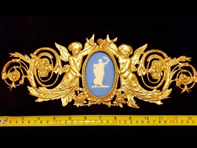 Large Gilt Gold Or White French Style Decorative Wall Furniture Moulding Pediment Plastic Decoration - image 1