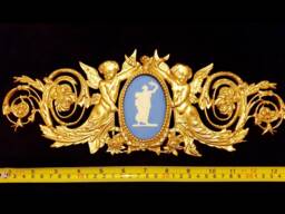 Large Gilt Gold Or White French Style Decorative Wall Furniture Moulding Pediment Plastic Decoration - thumbnail 1