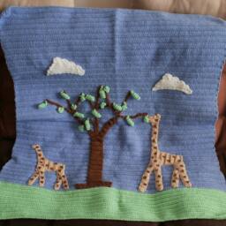 Giraffe Afghan, Pillow & Toy - thumbnail 2