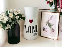 Wine Lovers Flower Vase, Themed Gifts, Gifts For Lovers - thumbnail 1