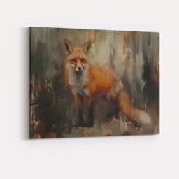 Rustic Red Fox Wildlife Portrait Contemporary Animal Artwork Canvas Wall Art Print Decor Picture Ready To Hang - thumbnail 4