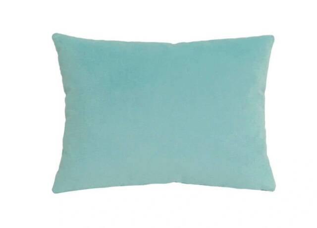 Aqua Blue Velvet Suede Decorative Throw Pillow Cover/Case Cushion 12x16 - image 1