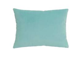 Aqua Blue Velvet Suede Decorative Throw Pillow Cover/Case Cushion 12x16 - thumbnail 1
