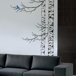 Large Tree Stencil Beautiful Birches - Reusable Stencils For Walls Wall Stencils Diy Home Decor Stencil - thumbnail 2
