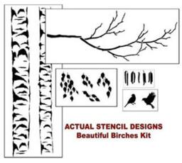 Large Tree Stencil Beautiful Birches - Reusable Stencils For Walls Wall Stencils Diy Home Decor Stencil - thumbnail 4