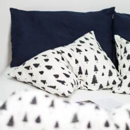 Pine Tree Pillowcase. Unique Christmas Tree Print With Pines & Spruces. Standard, Queen, King, Body, Euro Sham & Custom Size Pillow Cover - thumbnail 2