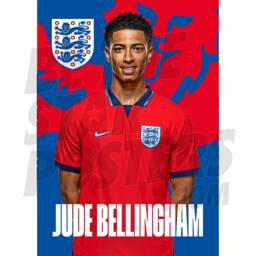 England Bellingham 22/23 Away Headshot Poster - Officially Licensed Product A4/A3 + Framed Option - thumbnail 1