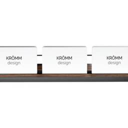 Macassar Ebony Wood Business Card Holder, Modern Office Desk Display - thumbnail 2