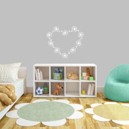 Daisy Chain Heart Wall Decal - Custom Vinyl Floral Art - thumbnail 2