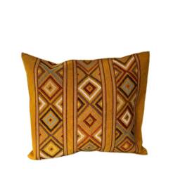 Mexican Embroidered Pillow Cover, Folk Art Home Decor - thumbnail 2
