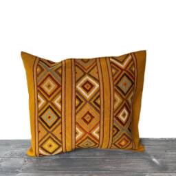 Mexican Embroidered Pillow Cover, Folk Art Home Decor - thumbnail 3