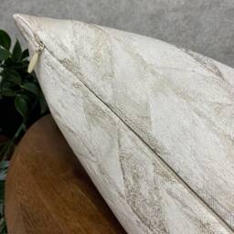 "Exclusive Collection Convex Stone Natural Champagne Geometric Design Cushion Cover, Pillow Cover Size 12"" X 20" - thumbnail 2