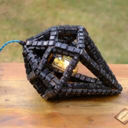 Pendant - Floor Table Lamp Made From Recycled Computer Keyboards - thumbnail 2