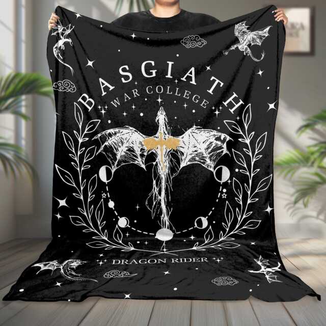 Fourth Wing Riders Quadrant Fleece Blanket, Dragon Rider Throw, Basgiath War College Bookish Decor, Empyrean Serie, S Gift For Fans - image 1