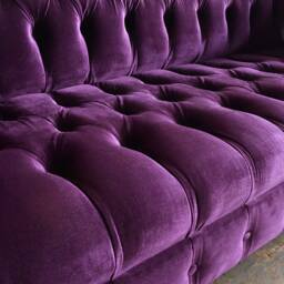 Purple Velvet 3 Seater Chesterfield Sofa, British Handmade - thumbnail 2
