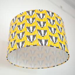 Handmade Badger Print Lampshade - Modern Home Lighting - thumbnail 2