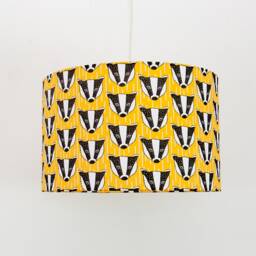 Handmade Badger Print Lampshade - Modern Home Lighting - thumbnail 1