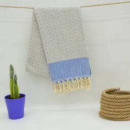 Beach Towel, Peshtemal High Quality Organic Turkish Towel Soft Blue-Red-Burgundy-Fuchsia-Gray-Beige-Black Towels Code Iso-Nfs - thumbnail 3