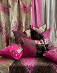 Designers Guild Embroidered Silk Bedding Set Velvet Duvet, Decorative Pillows