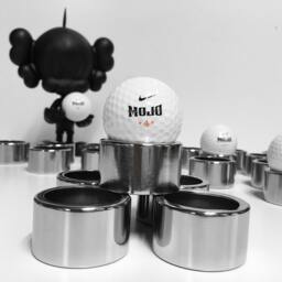Ultra Premium Polished Autographed Golf Ball Display Autograph Steel Stand - thumbnail 1