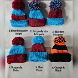 Football/Rugby Colours Christmas Santa Knitted Bobble Hat Chocolate Orange Covers - Stocking Fillers Secret - thumbnail 3