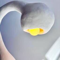 Biomorphic Line By Studio Chora, Task Table Lamp, White Lime Plaster, in Stock - thumbnail 2