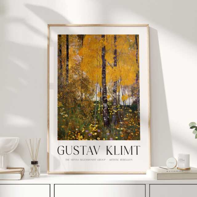 Gustav Klimt, Klimt Poster, Museum Exhibition Wallart Print, Poster Tree Of Life, Forest - image 1