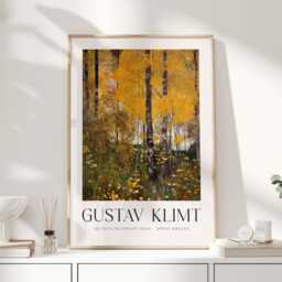 Gustav Klimt, Klimt Poster, Museum Exhibition Wallart Print, Poster Tree Of Life, Forest - thumbnail 1