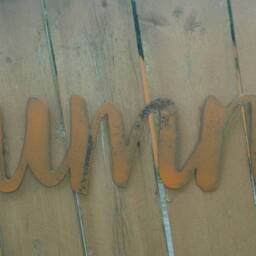 Autumn Metal Word Sign Distressed Rustic Rusted Wall Hanging Extra Large Industrial Decor Farmhouse Decoration Primitive Fall - thumbnail 3