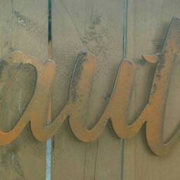 Autumn Metal Word Sign Distressed Rustic Rusted Wall Hanging Extra Large Industrial Decor Farmhouse Decoration Primitive Fall - thumbnail 2