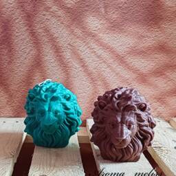 Handmade Lion Head Candle Soy & Beeswax, Unique Home Decor - thumbnail 3