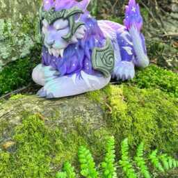 xl Purple Ghost Of The Pridemother Feral Druid 24cm 3D Printed Figure - thumbnail 2