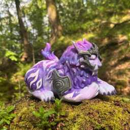 xl Purple Ghost Of The Pridemother Feral Druid 24cm 3D Printed Figure - thumbnail 4
