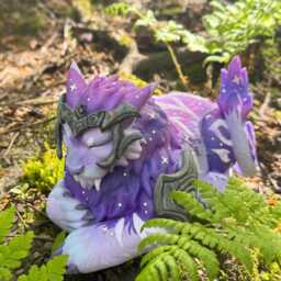 xl Purple Ghost Of The Pridemother Feral Druid 24cm 3D Printed Figure - thumbnail 3
