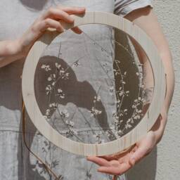 Wall Decor Set - Pressed Flower Art Botanicals Wall Framed Frame Round Framed - thumbnail 2