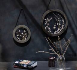 Wall Decor Set - Pressed Flower Art Botanicals Wall Framed Frame Round Framed - thumbnail 1
