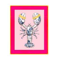 Funky Fish Lobster in Pink - Neon Colored Acrylic Frame Large - thumbnail 3