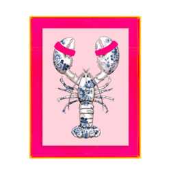 Funky Fish Lobster in Pink - Neon Colored Acrylic Frame Large - thumbnail 2