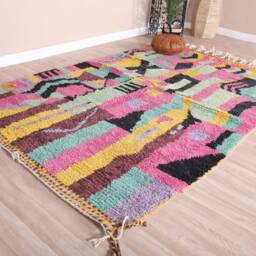 Vintage Boujaad Rug, Authentic Moroccan Rug 5x8 Ft - thumbnail 3