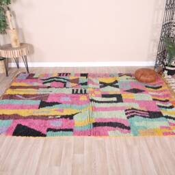 Vintage Boujaad Rug, Authentic Moroccan Rug 5x8 Ft - thumbnail 2