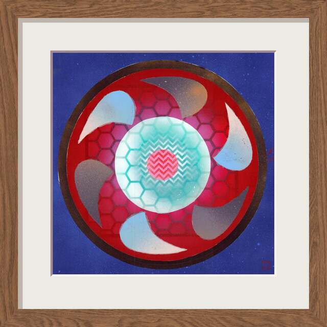 Power Wheel 4 Urban Mandala Wall Painting Inspired By Los Angeles. Bright Joyful Harmonious Abstract Decor. Geometric Cyclic Healing Visual - image 1