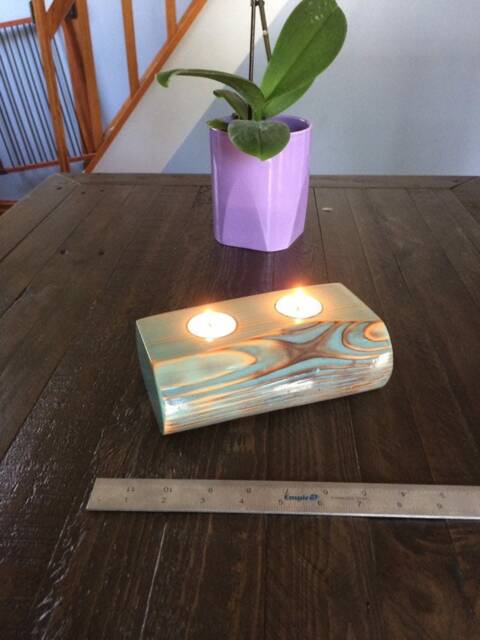 Wood Candleholder - image 1