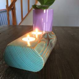 Wood Candleholder - thumbnail 3