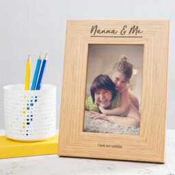 Personalised Engraved Photo Frame - First Mothers Day Gift Mummy & Me Birthday For Mum From Children Kids - thumbnail 2