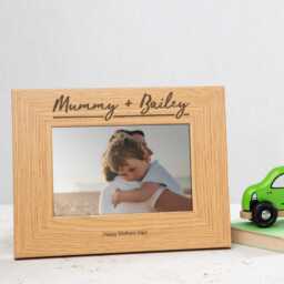Personalised Engraved Photo Frame - First Mothers Day Gift Mummy & Me Birthday For Mum From Children Kids - thumbnail 3