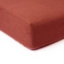 Linen Fitted Sheet Queen, Twin, Full, King Bed Sheets With Elastic, Natural Bedding - thumbnail 2