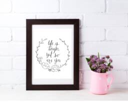Life Is Tough But So Are You Art Print - Motivational Quote Home Decor Hand Drawn Wall Modern Calligraphy - thumbnail 1