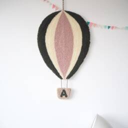 Hot Air Balloon Nursery Wall Hanging With Personalised Basket - thumbnail 2