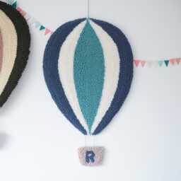 Hot Air Balloon Nursery Wall Hanging With Personalised Basket - thumbnail 3
