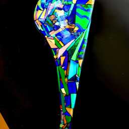 Fused Dichroic Glass Mezuzah Sculpture Ooak One Of A Kind - thumbnail 3